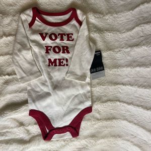 NEWBORN vote for me napoleon dynamite baby bodysuit one piece NWT